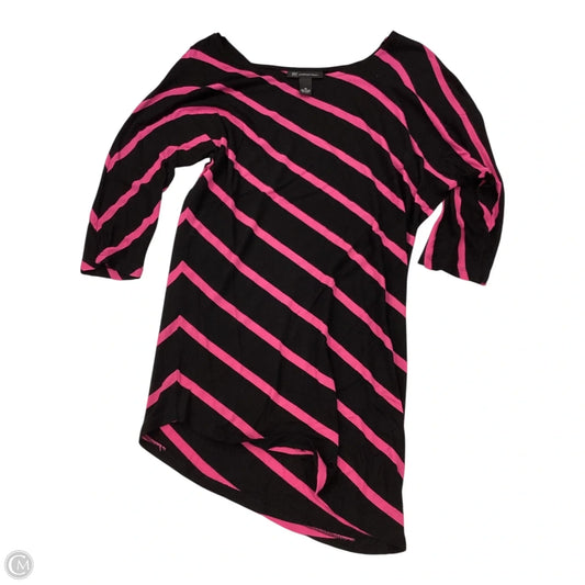 Top 3/4 Sleeve By Inc In Black & Pink, Size: M