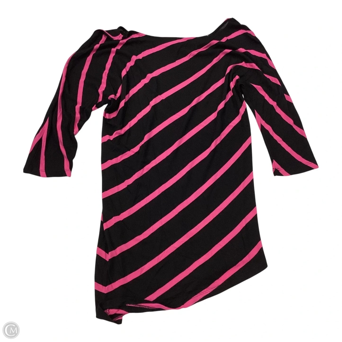 Top 3/4 Sleeve By Inc In Black & Pink, Size: M