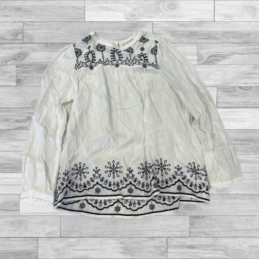 Top Long Sleeve By Lucky Brand In White, Size: S