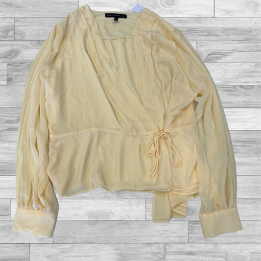 Top Long Sleeve By White House Black Market In Yellow, Size: Xl