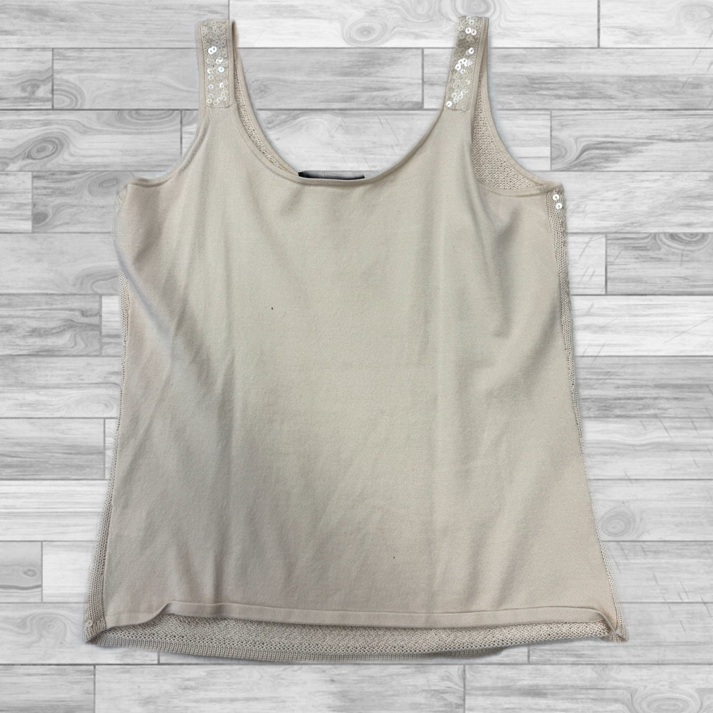 Top Sleeveless Luxury Designer By St John Collection In Cream, Size: S