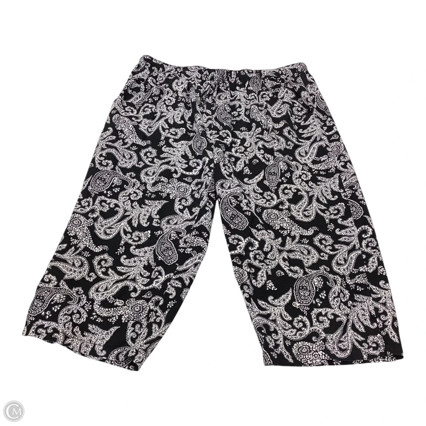 Capris By Karen Scott In Black & White, Size: L
