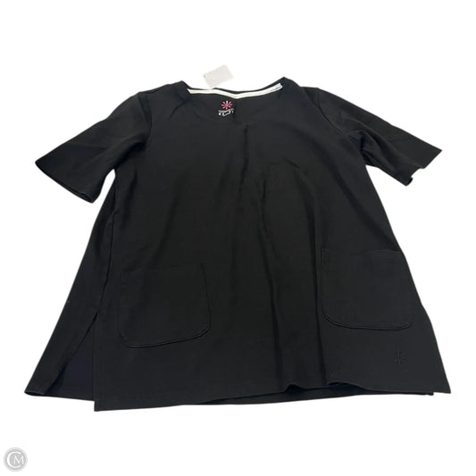 Top Short Sleeve Basic By Isaac Mizrahi Live Qvc In Black, Size: M