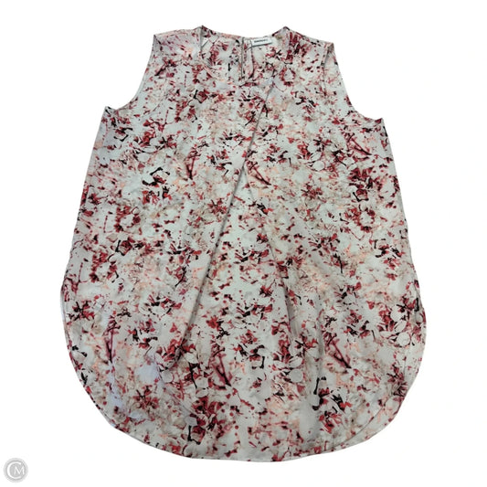 Top Sleeveless By Dkny In Red & White, Size: S