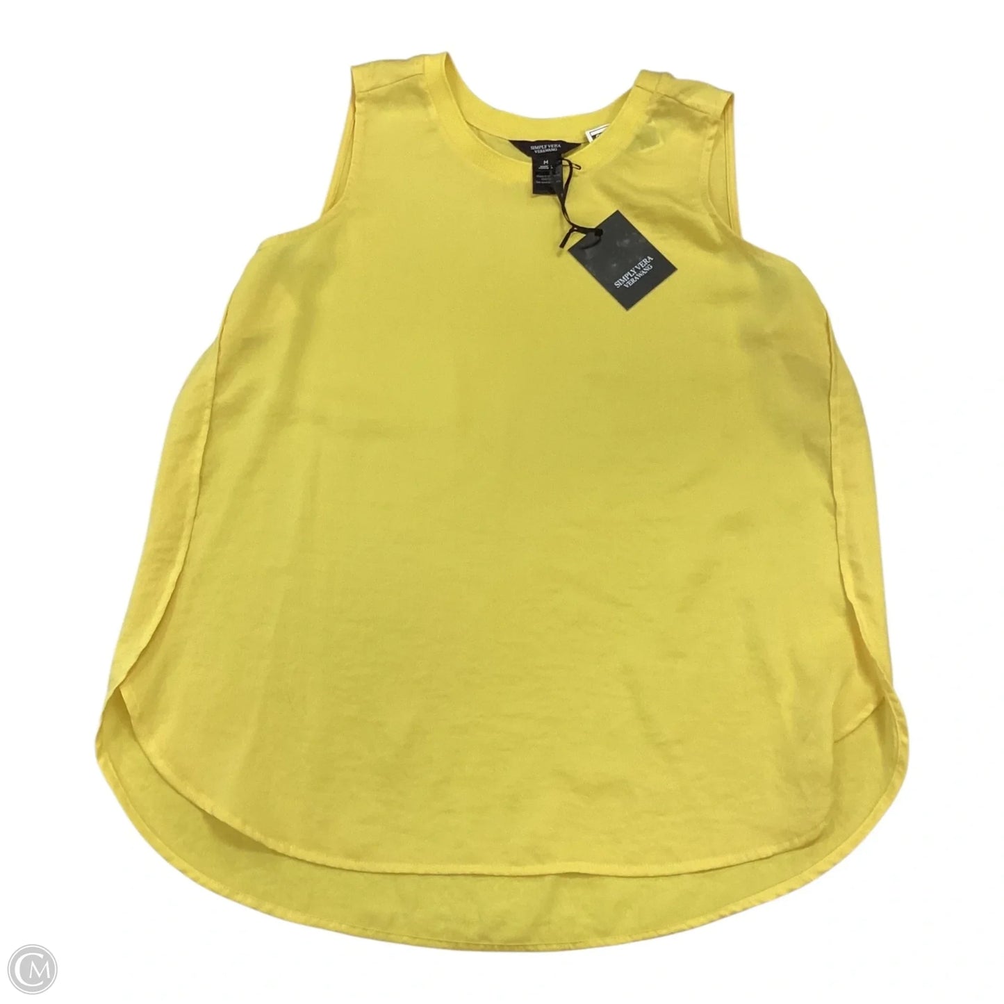 Top Sleeveless By Simply Vera In Yellow, Size: M