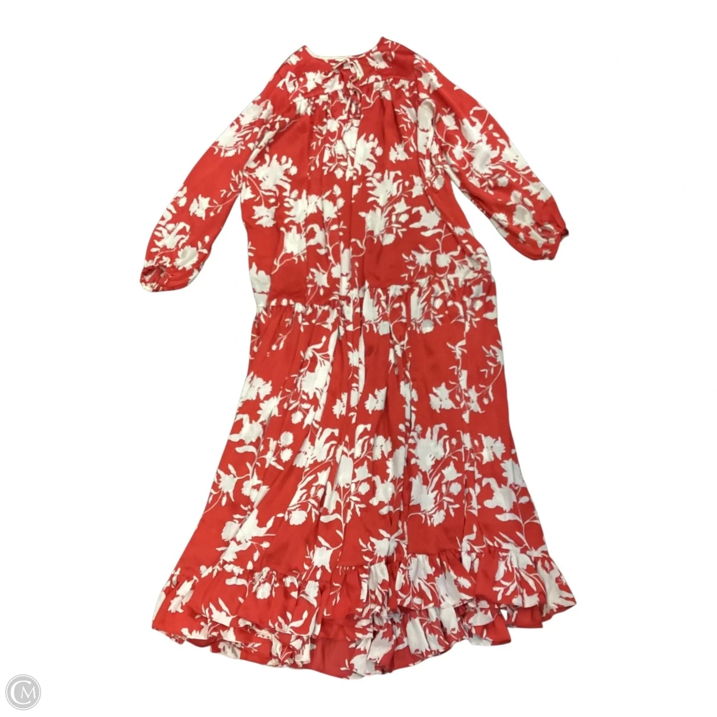 Dress Casual Maxi By H&m In Red & White, Size: M