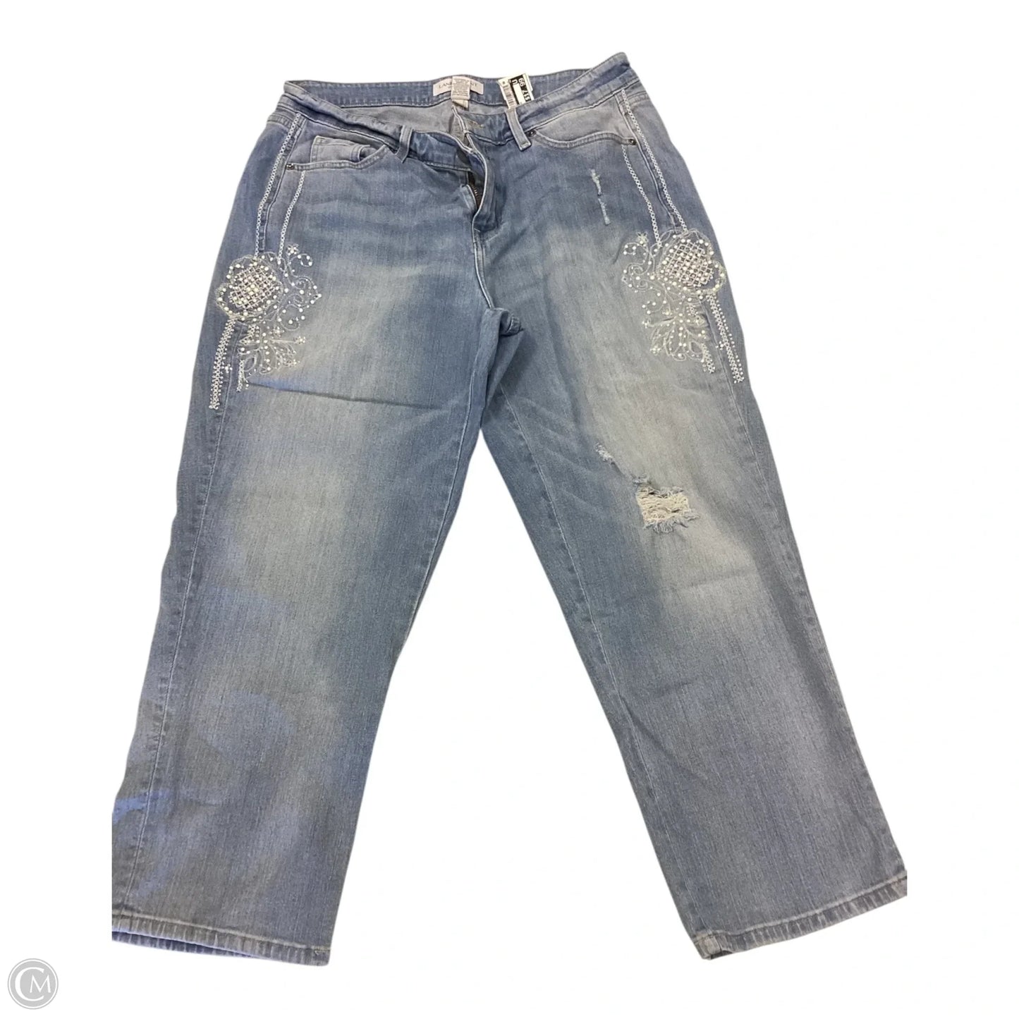 Jeans Cropped By Lane Bryant In Blue Denim, Size: 14
