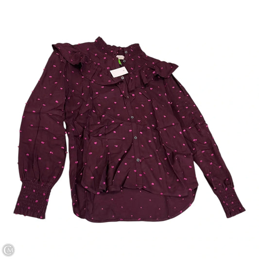 Top Long Sleeve By Loft In Purple, Size: Xs