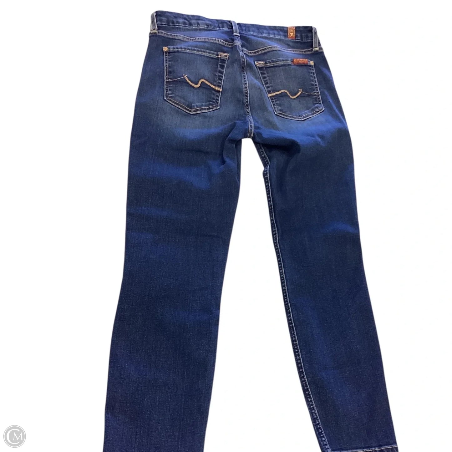 Jeans Skinny By 7 For All Mankind In Blue Denim, Size: 6