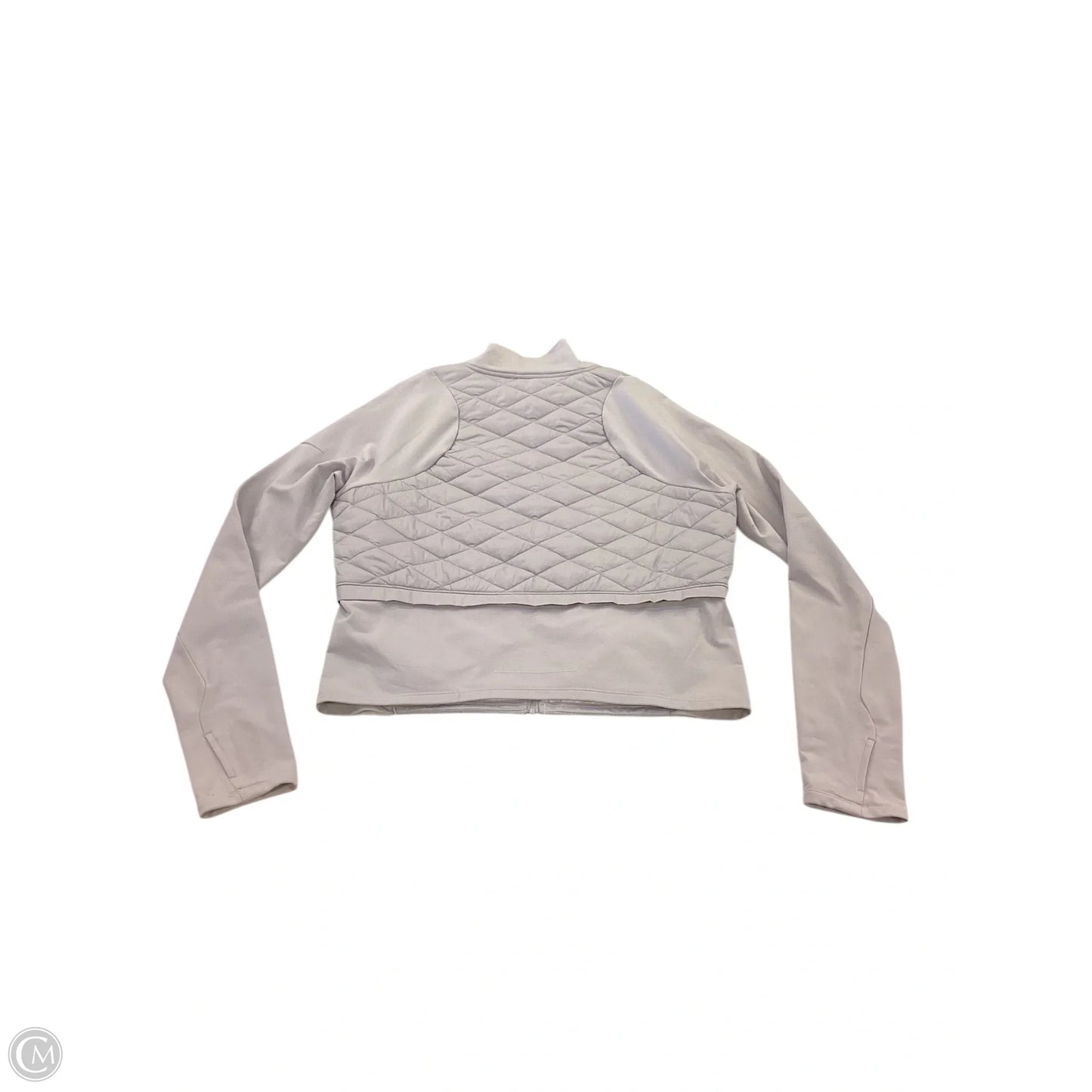 Athletic Jacket By Nike Apparel In Grey, Size: M