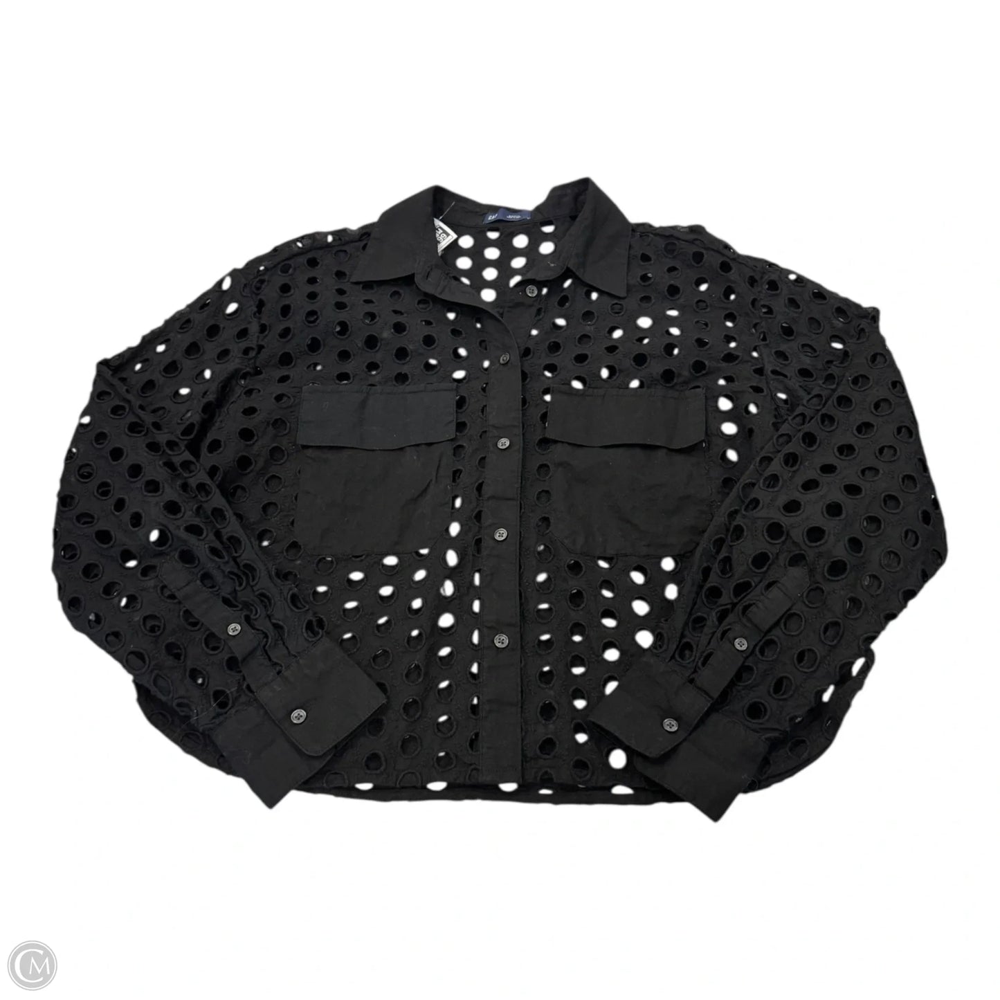 Top Long Sleeve By Gap In Black, Size: S