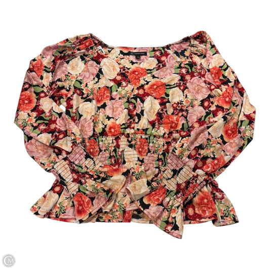 Top Long Sleeve By Inc In Floral Print, Size: L