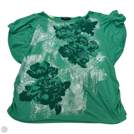Top Short Sleeve By Style And Company In Green, Size: L