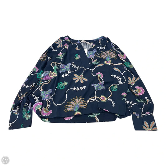 Top Long Sleeve By Loft In Multi-colored, Size: S