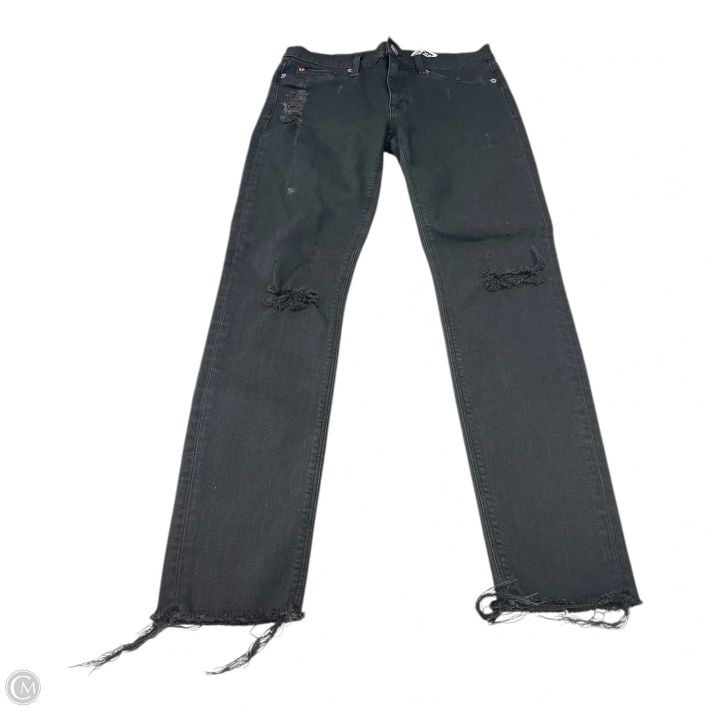 Jeans Skinny By Hudson In Black Denim, Size: 4