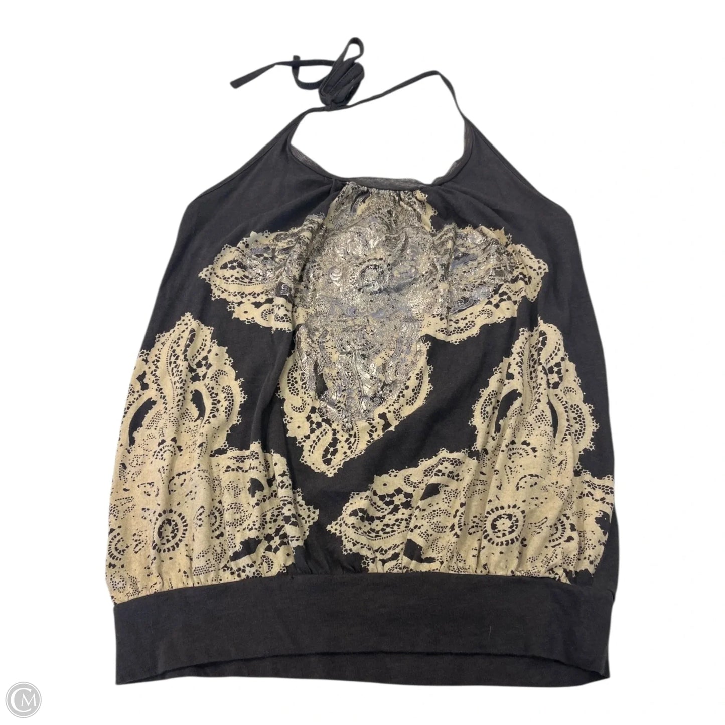 Top Sleeveless By Express In Cream & Grey, Size: Xs