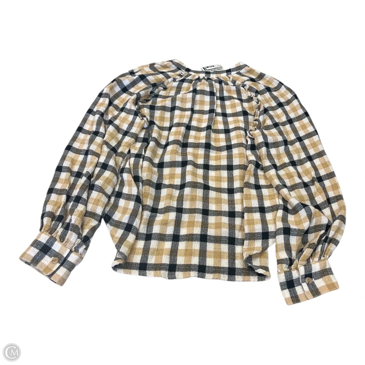 Top Long Sleeve By Pilcro In Plaid Pattern, Size: Mp
