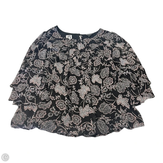 Top Long Sleeve By Roz And Ali In Black, Size: 1x