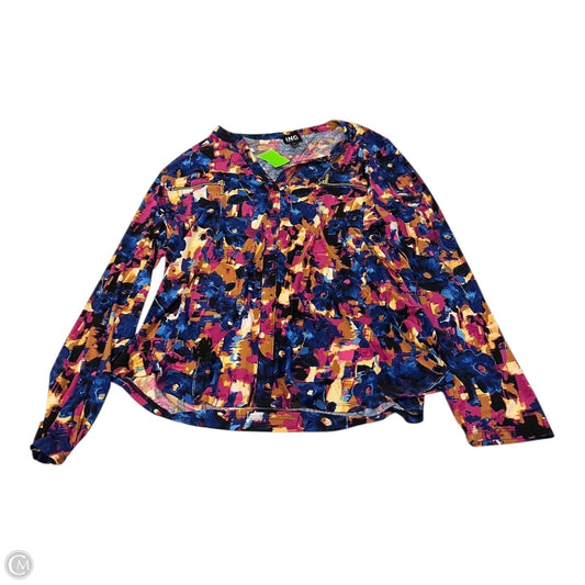 Top Long Sleeve By Inc In Multi-colored, Size: Xl