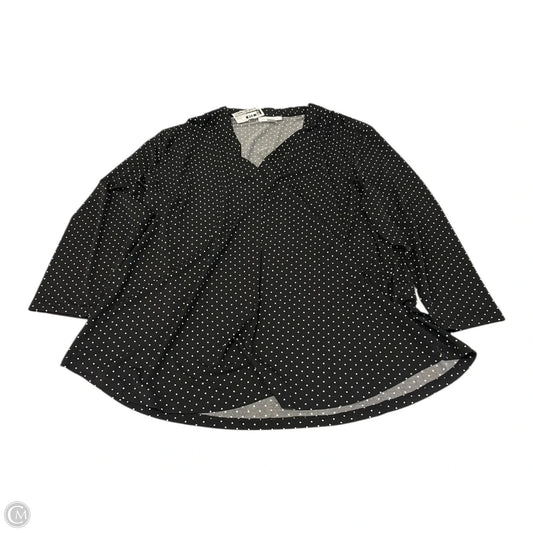 Top Long Sleeve By Charter Club In Polkadot Pattern, Size: Xl