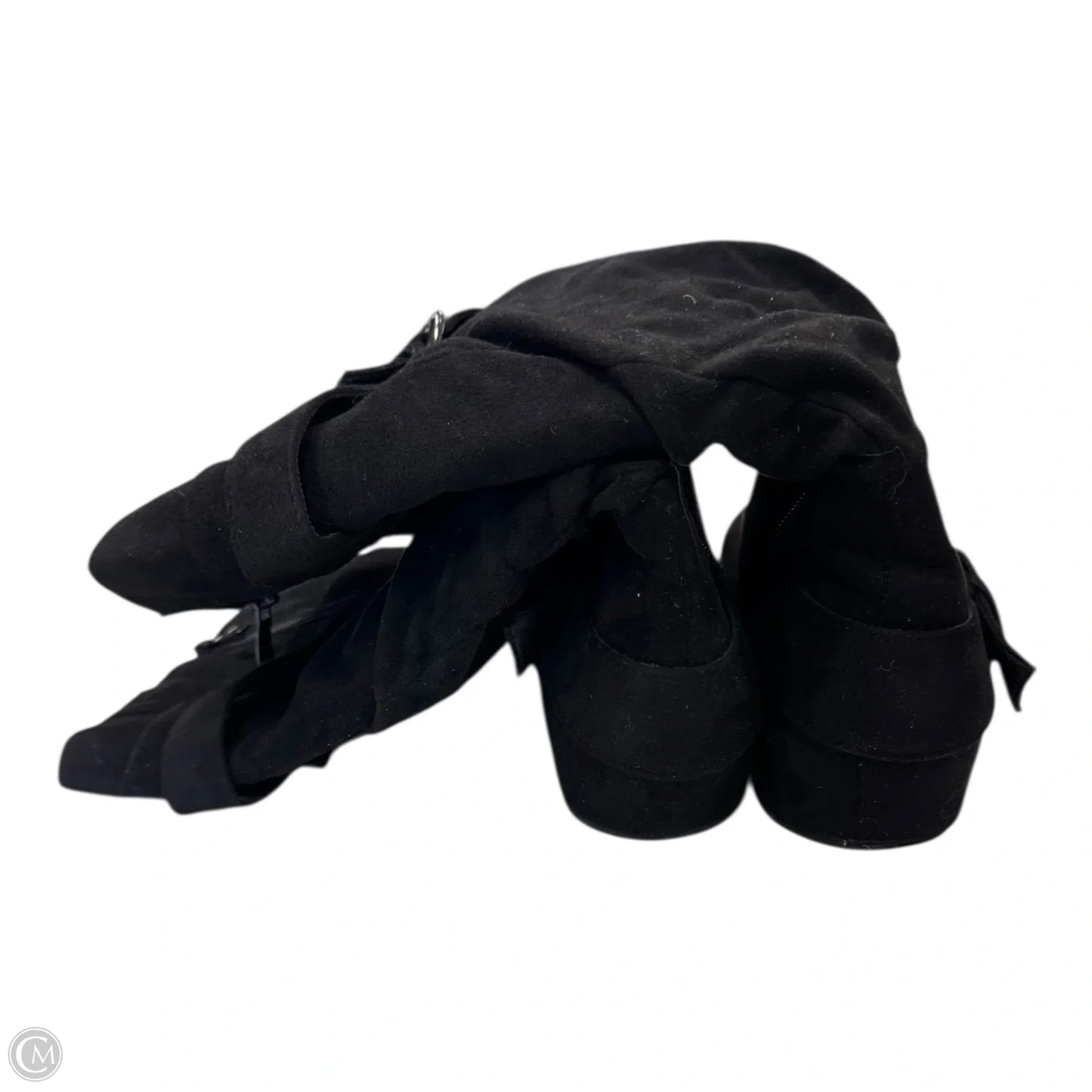 Boots Knee Flats By Clothes Mentor In Black, Size: 9