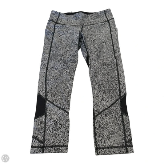 Athletic Capris By Lululemon In Black & White, Size: 8