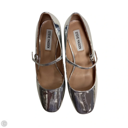 Shoes Heels Block By Steve Madden In Silver, Size: 7.5