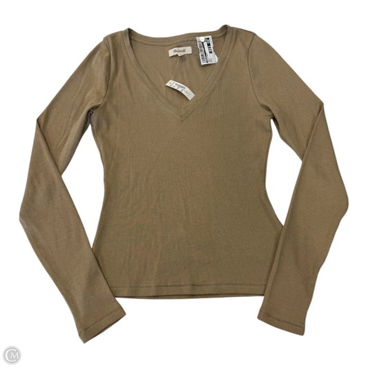 Top Long Sleeve Basic By Madewell In Brown, Size: S