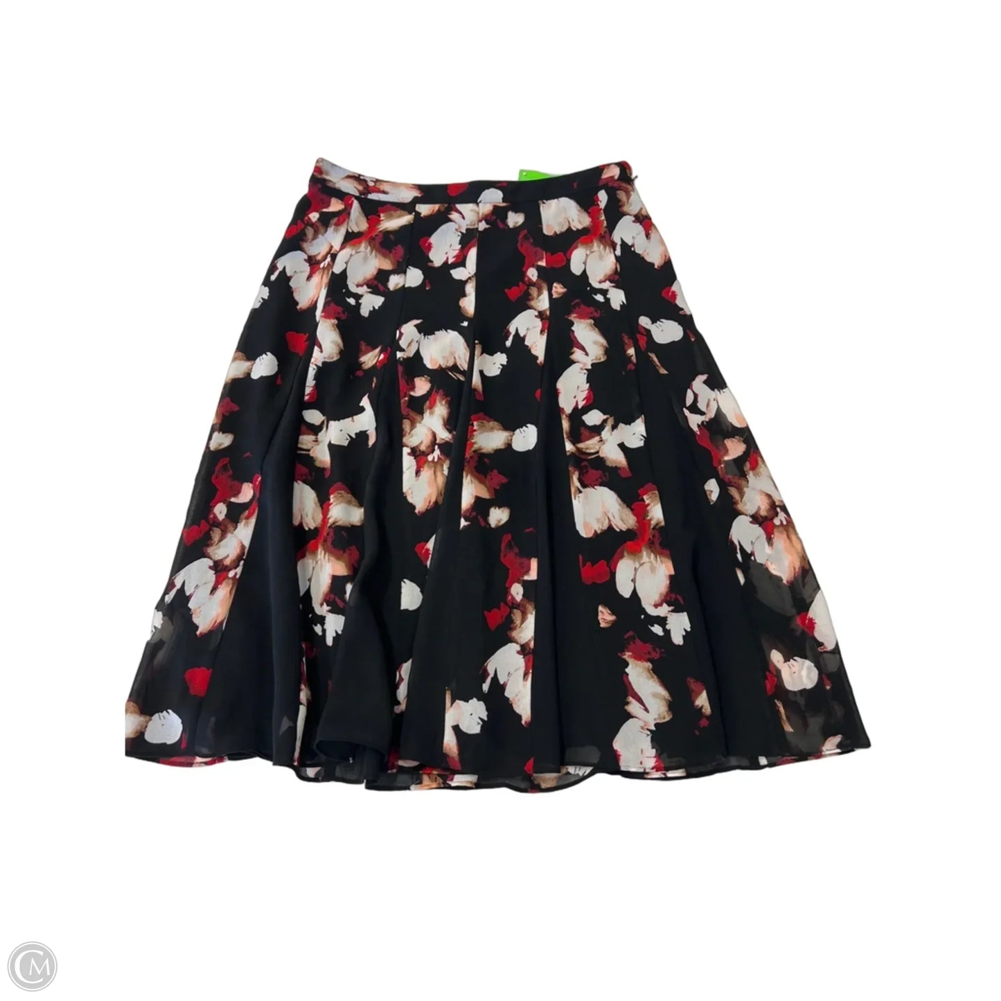 Skirt Midi By White House Black Market In Black & Red, Size: 8