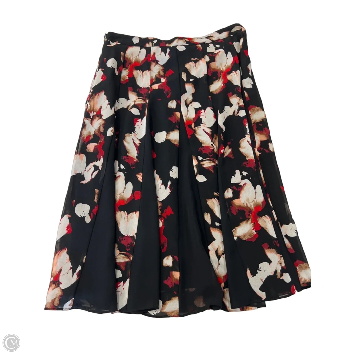 Skirt Midi By White House Black Market In Black & Red, Size: 8