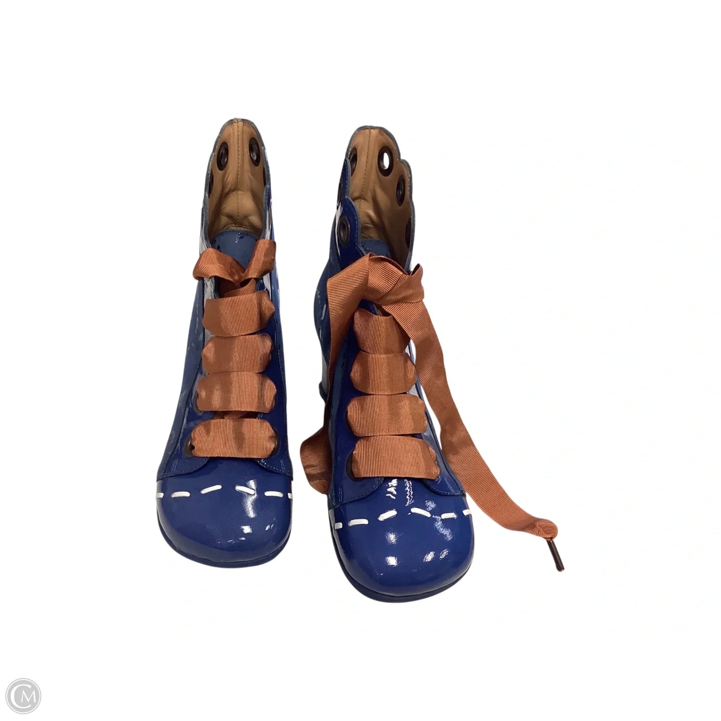 Boots Ankle Heels By Cma In Blue, Size: 8