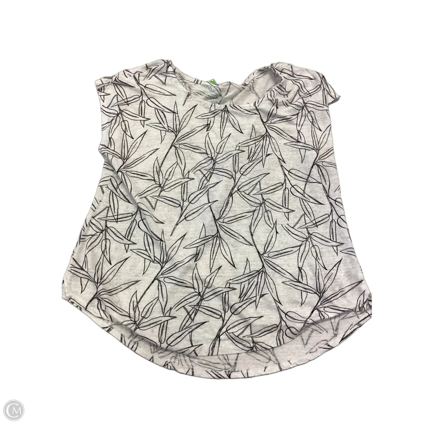 Top Short Sleeve By Clothes Mentor In Black & White, Size: L
