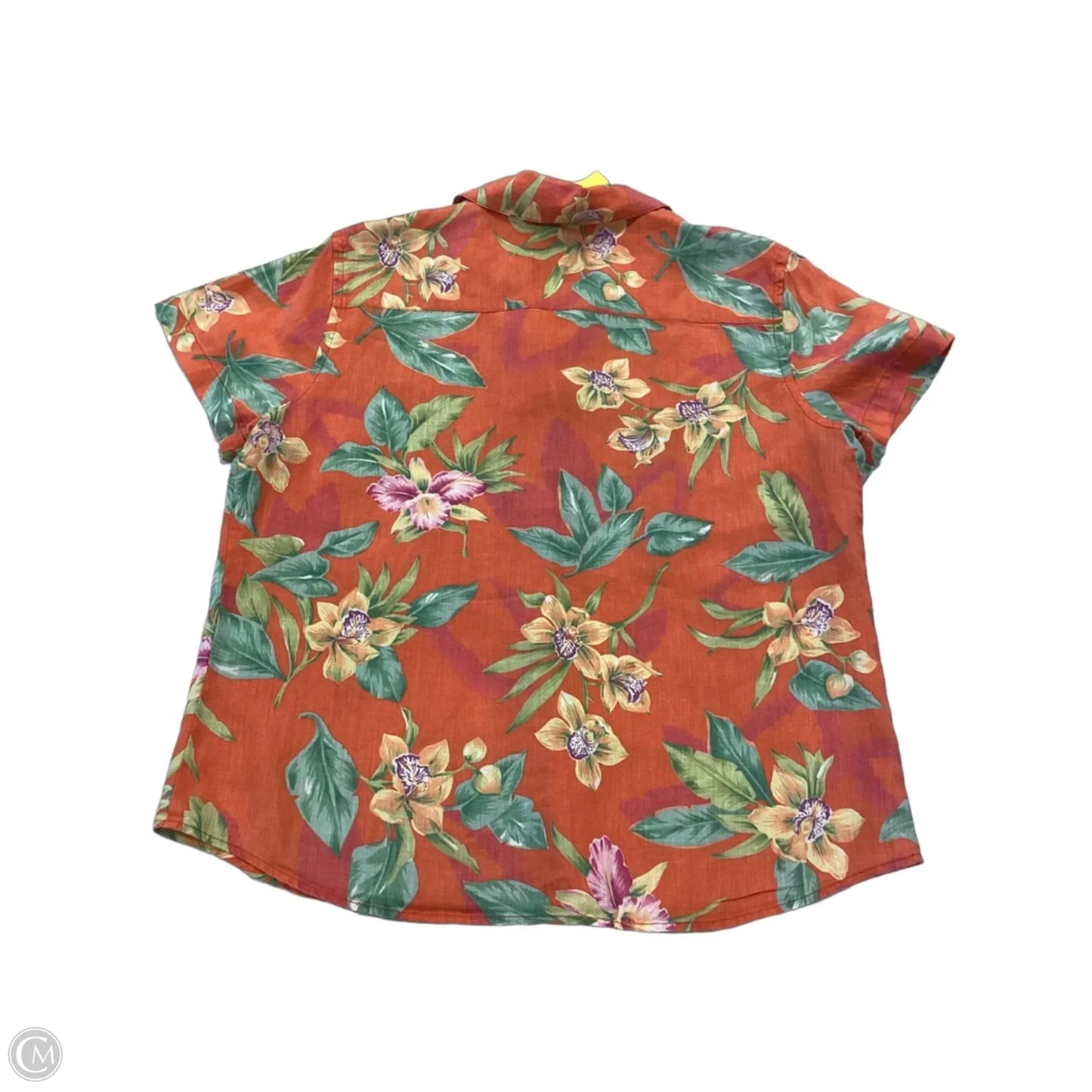 Top Short Sleeve By Ralph Lauren In Tropical Print, Size: L