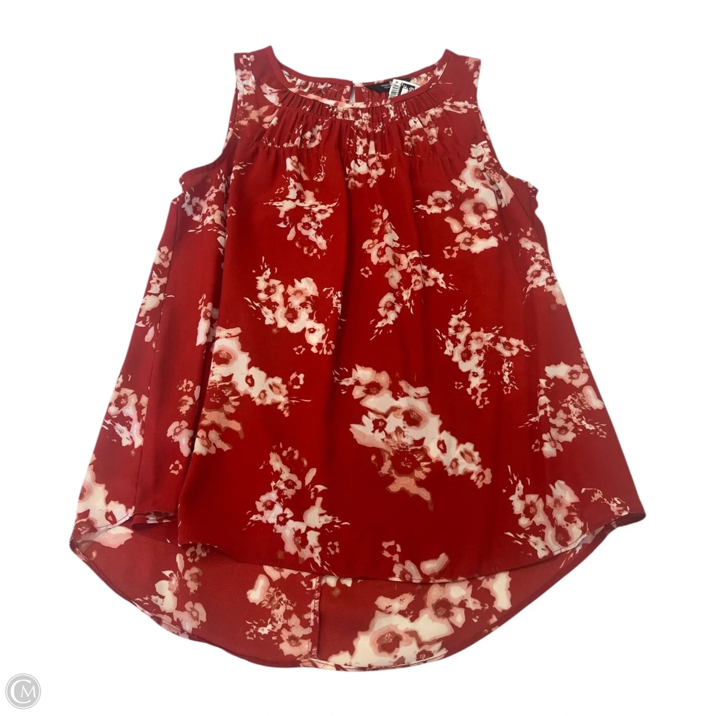 Top Sleeveless By Simply Vera In Red & White, Size: S