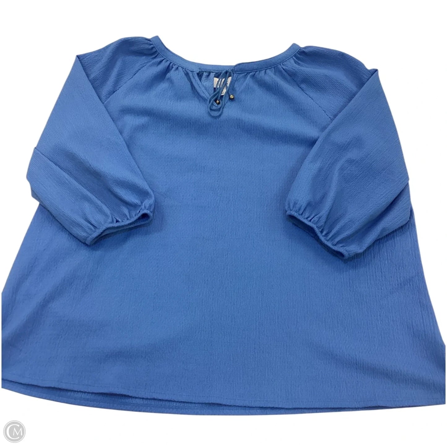 Top Long Sleeve By Croft And Barrow In Blue, Size: 2x