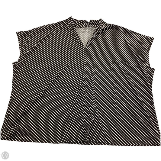 Top Short Sleeve By Nine West In Black & White, Size: 2x