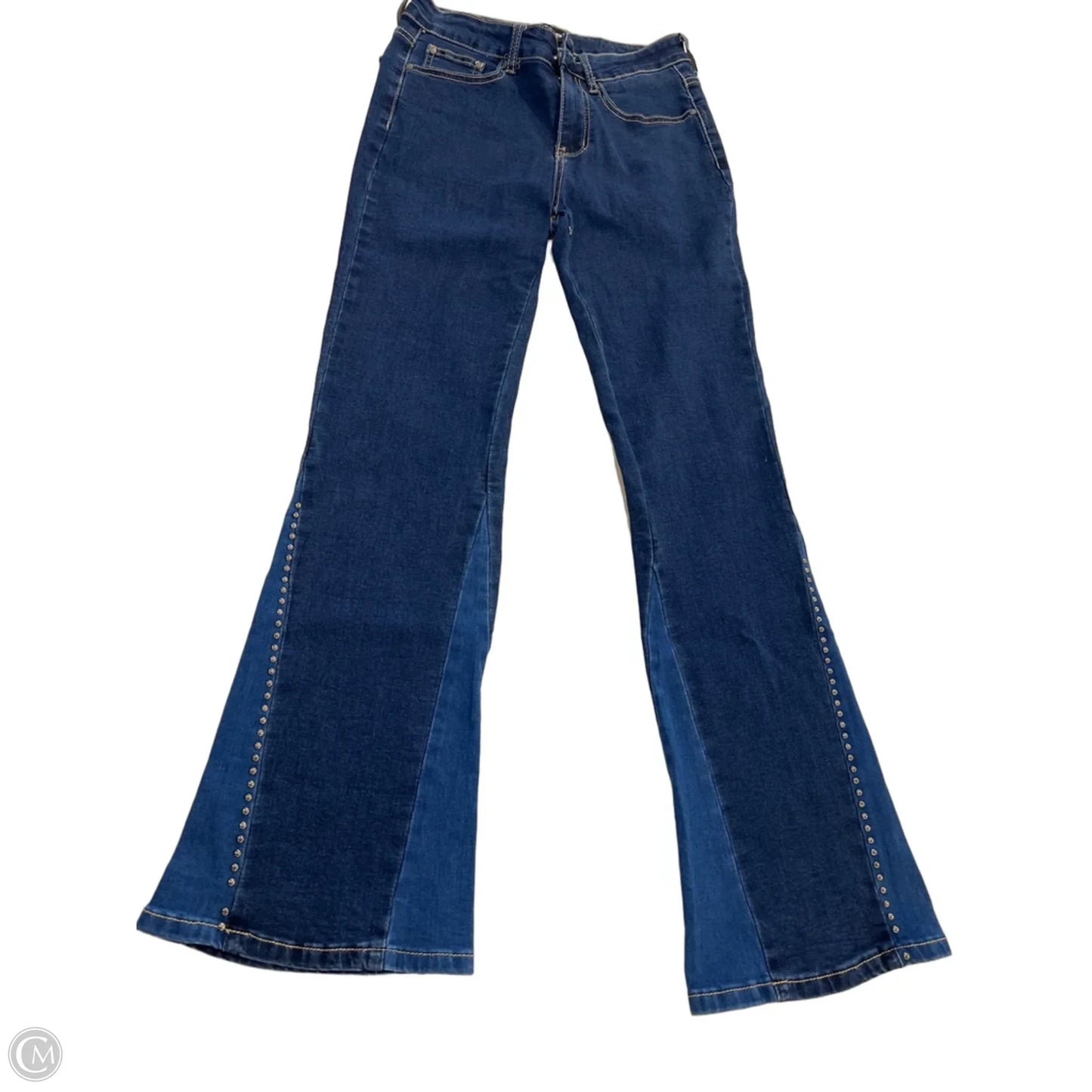 Jeans Flared By Bebe In Blue Denim, Size: 4