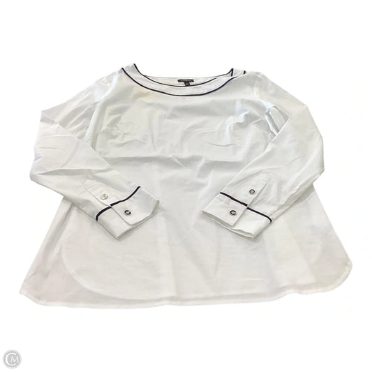 Top Long Sleeve By Talbots In White, Size: S
