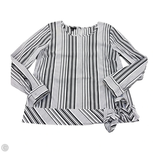 Top Long Sleeve By Talbots In Striped Pattern, Size: L