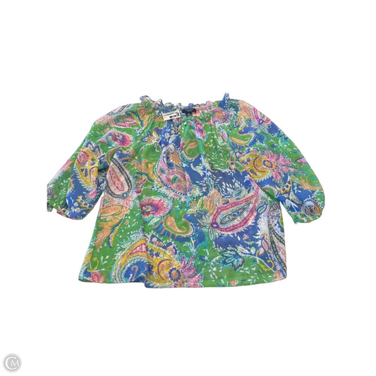 Top 3/4 Sleeve By Chaps In Paisley Print, Size: Xl