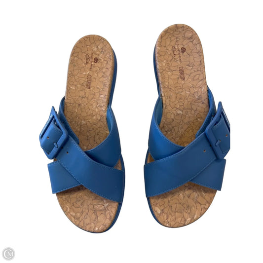 Sandals Flats By Clarks In Blue, Size: 9.5