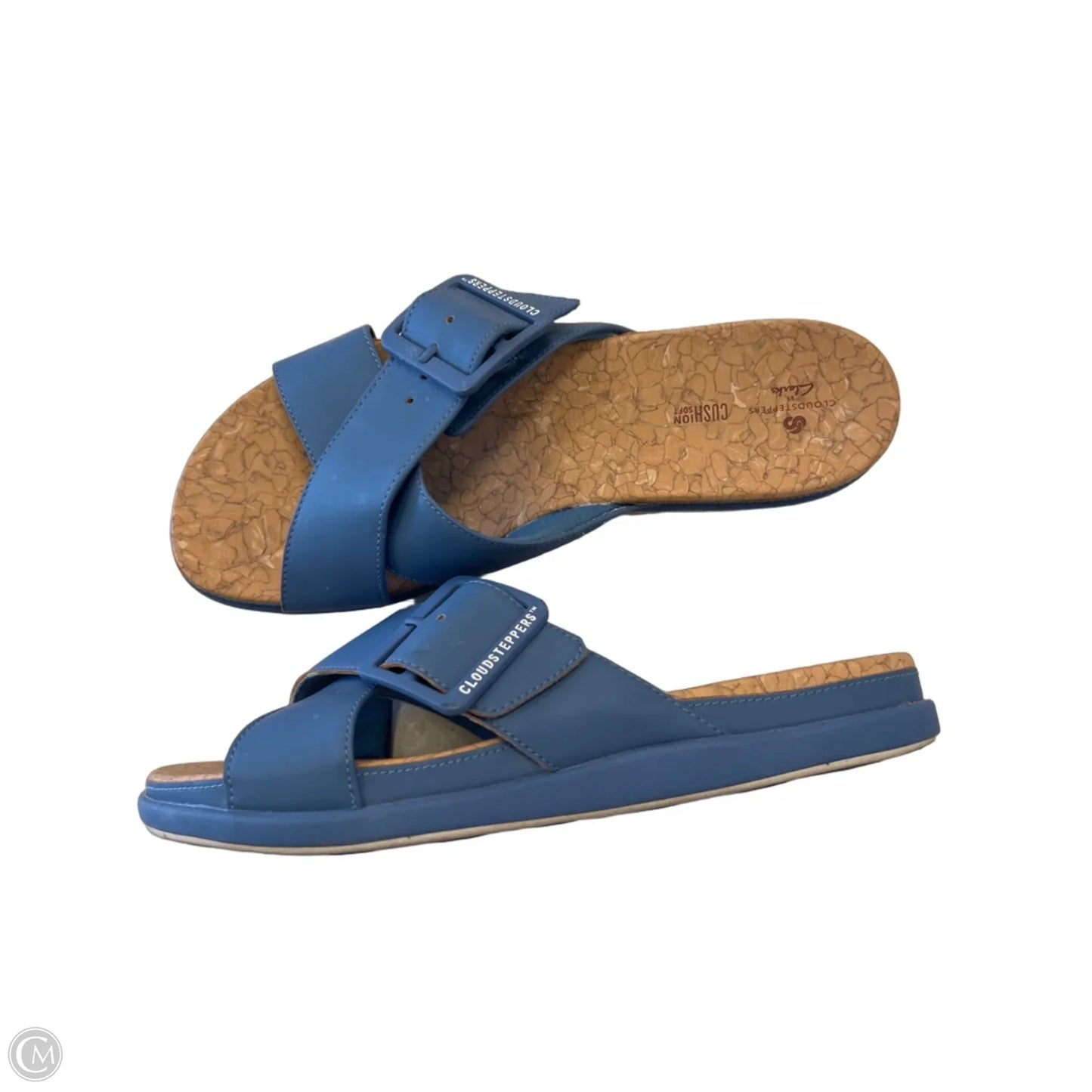Sandals Flats By Clarks In Blue, Size: 9.5