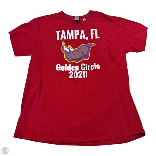 Top Short Sleeve Basic By Gildan In Red, Size: L