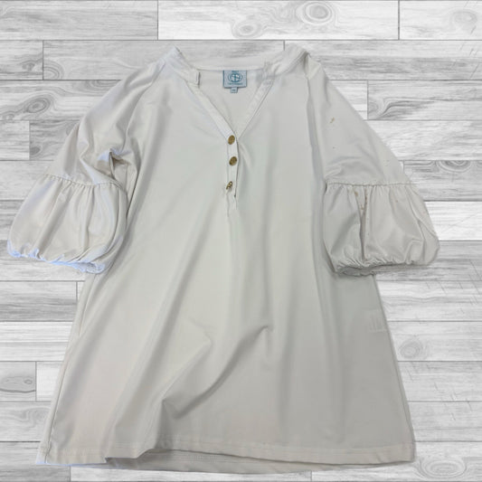 Top 3/4 Sleeve By Tracy Negoshian In White, Size: Xs