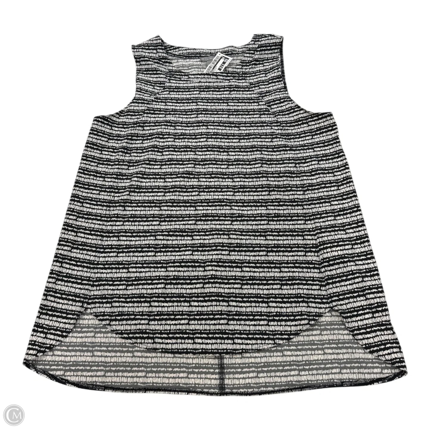 Top Sleeveless By Talbots In Black & White, Size: S