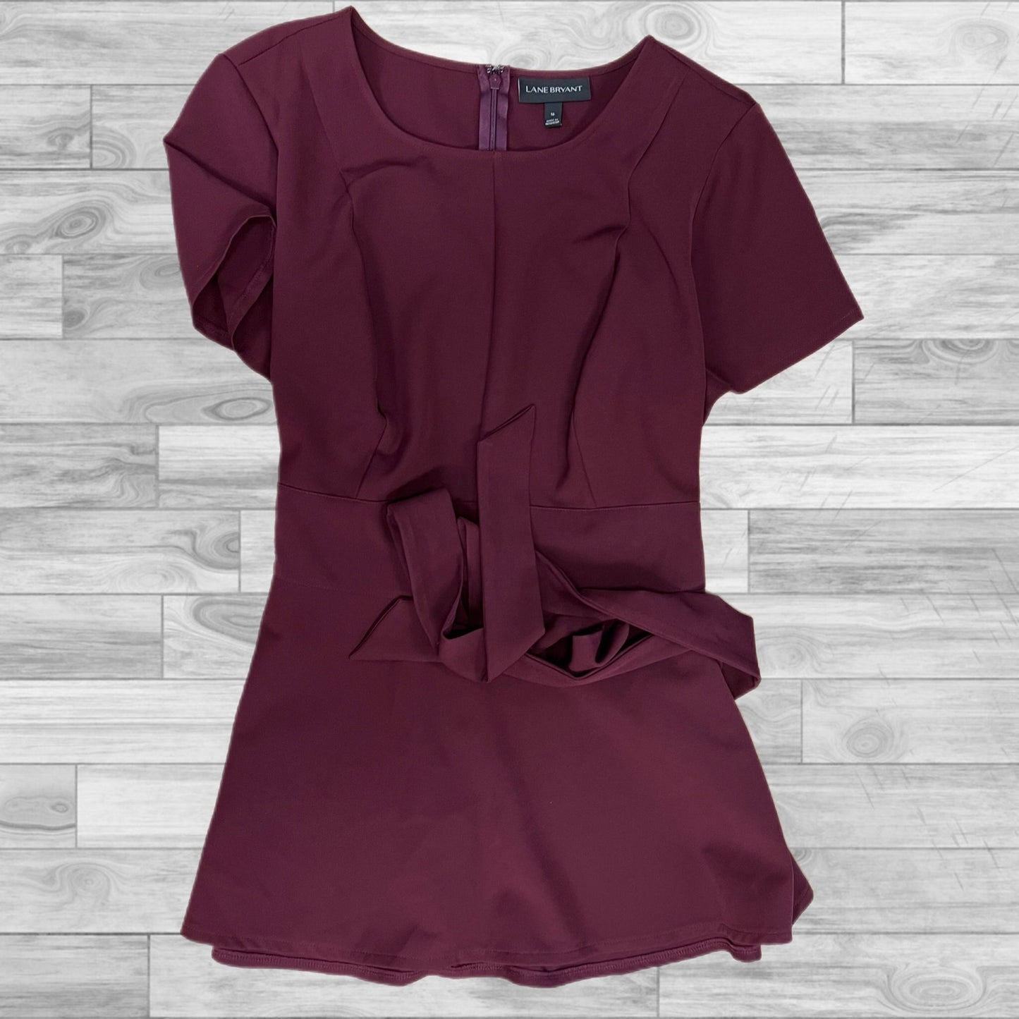 Top Short Sleeve By Lane Bryant In Maroon, Size: 16