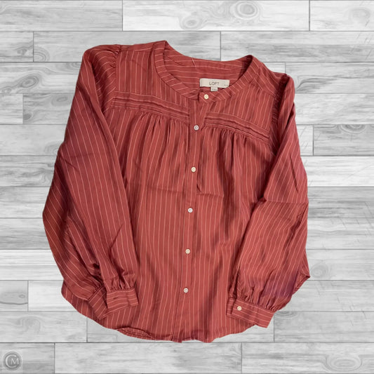Top Long Sleeve By Loft In Pink, Size: Lp