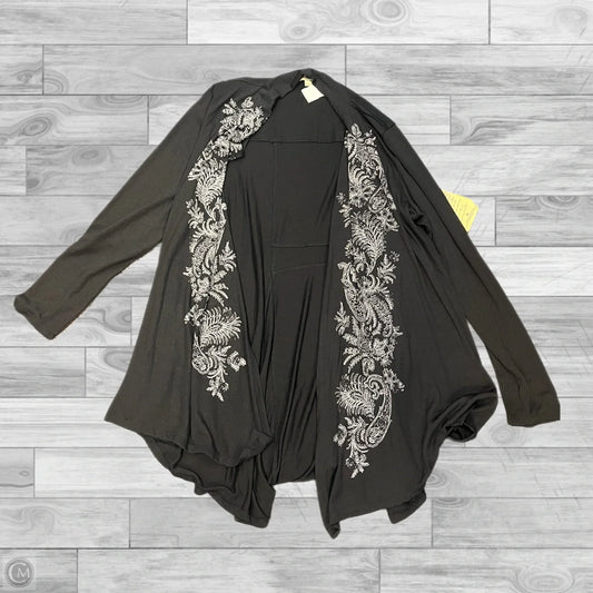 Cardigan By One World In Black, Size: 3x