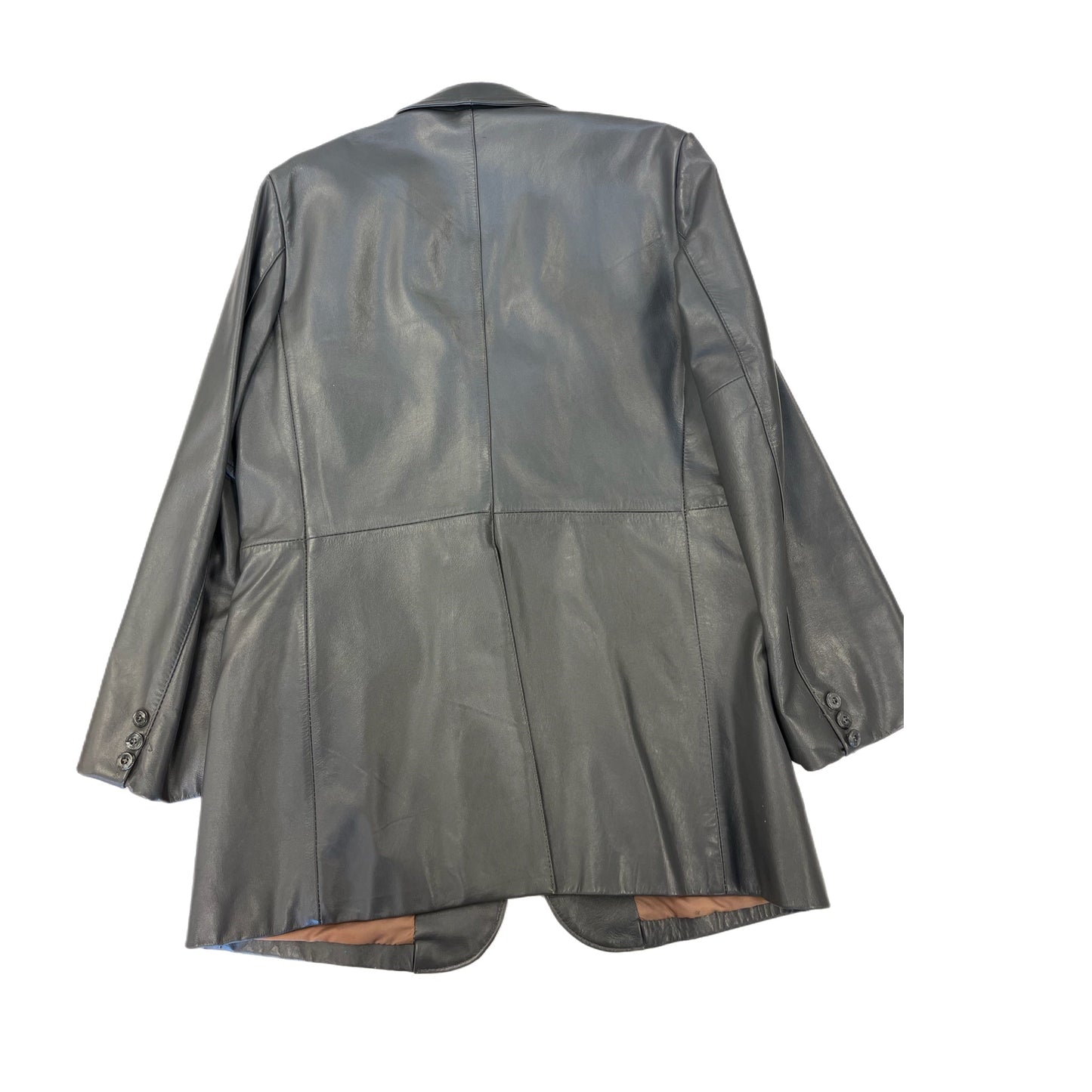 Grey Jacket Leather Clothes Mentor, Size L