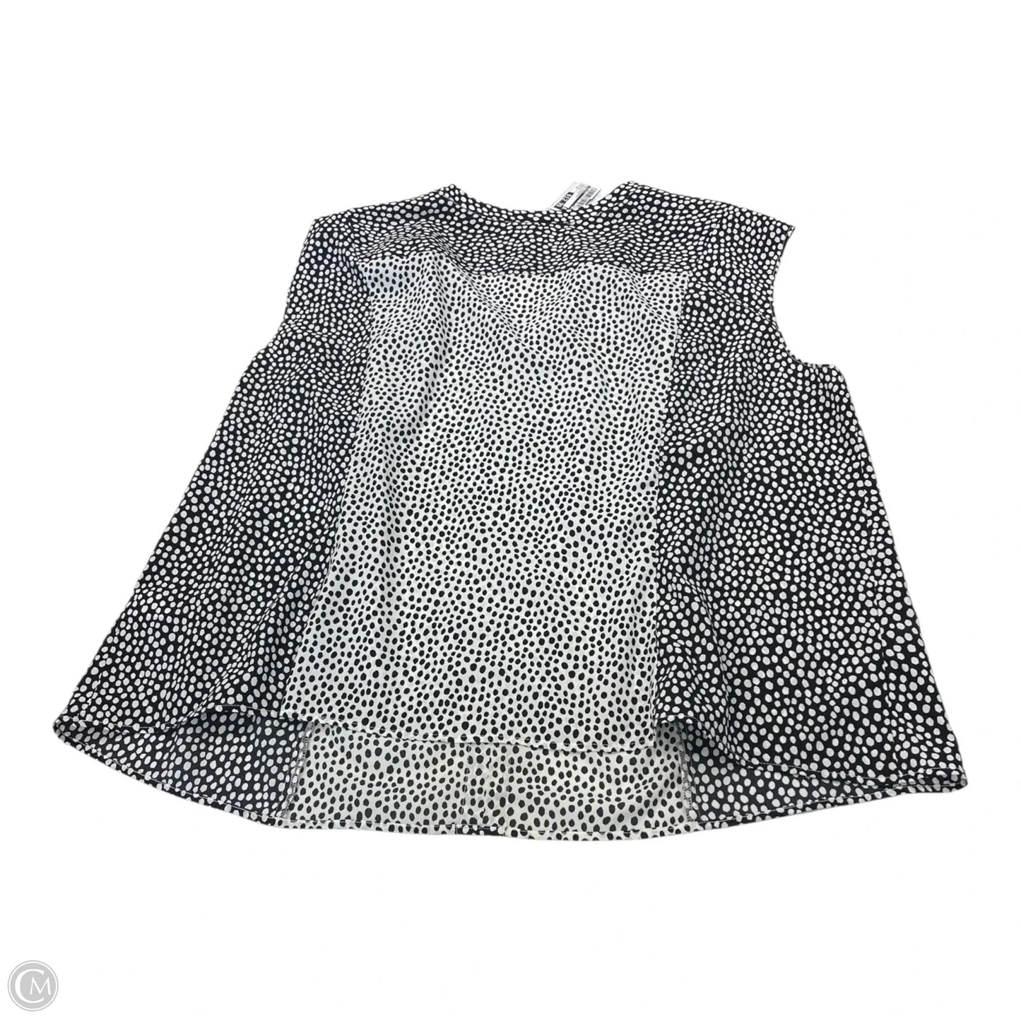 Top Sleeveless By Talbots In Black White, Size: 3x